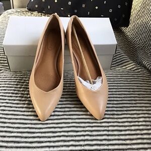 Corso Como Pointed-Toe Flats in Beige